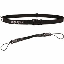 Ergodyne 3135 Barcode Scanner Belt + Hook for Mobile Computers Adjustable - Small (S) - Buckle Attachment - Black - Polyester - 1 Each
