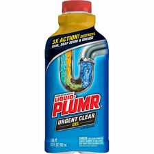Liquid-Plumr Urgent Clear Pro-Strength Clog Remover 17 fl oz (0.5 quart) - Blue Bottle - 1 Each