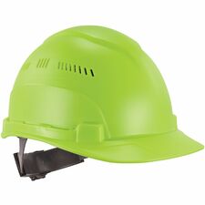 Ergodyne 8966 Lightweight Cap-Style Hard Hat Recommended for: Head, Construction, Oil & Gas, Forestry, Mining, Utility, Industrial - Sun, Rain Protection - Strap Closure - High-density Polyethylene (HDPE) - Lime - Lightweight, Cap Style, Adjustable Ratche
