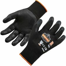 Ergodyne ProFlex 7001 Nitrile-Coated Gloves Abrasion Protection - Nitrile Coating - X-Small Size - Nylon Spandex - Black - Touchscreen Capable - Abrasion Resistant, Durable, Non-slip Grip, Superior Grip, Seamless, Soft, Lightweight, Flexible, Dual Layer,