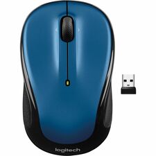 Logitech Mouse Optical - Wireless - Radio Frequency - Blue - USB - 5 Button(s) - 1 Each