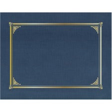 Geographics Classic Letter Recycled Presentation Cover 8 1/2" x 11" - Card Stock, Linen - Navy Blue - 25 / Box
