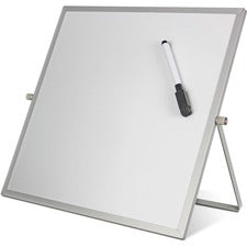 Flipside Dry-Erase Flip Easel 12" (1 ft) Width x 12" (1 ft) Height - White Surface - Magnetic - 1 Each