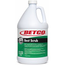 Betco Best Scrub Floor Cleaner For Floor - 128 fl oz (4 quart) - Residue-free, Pleasant Scent, Odor-free, Low Foaming, Water Soluble - Green - 4 / Carton