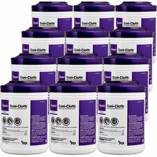 PDI Super Sani-Cloth Germicidal Disposable Wipe 6.75" Length x 6" Width - Disposable, Disinfectant, Deodorize, Latex-free, Bleach-free, Virucidal, Fungicide, Strong, Pre-moistened, Antimicrobial - 160/Tub - 12 / Carton