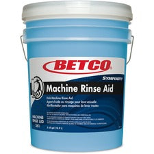 Betco Symplicity Machine Rinse Aid 640 fl oz (20 quart) - Low Foaming, Spill Resistant, Quick Drying - Blue - 1 Each