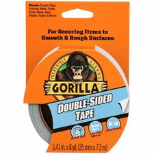 Gorilla Double-Sided Tape 24 ft Length x 1.40" Width - Gray - 1 Roll