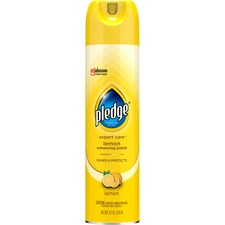 Pledge Expert Care Enhancing Polish 9.7 fl oz (0.3 quart) - Lemon Scent - Yellow - 6 / Carton