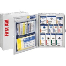 First Aid Only Medium SC Food Service Cabinet 94 x Piece(s) For 25 x Individual(s) - Metal, Steel Case - White - 1 Kit