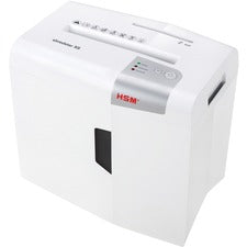 HSM shredstar X8 - 3/16" x 1 1/8" + Sep. CD Cutting Unit Particle Cut - 8 Per Pass - for shredding CD, DVD, Paper, Staples, Paper Clip, Credit Card - 0.188" x 1.125" Shred Size - P-4/O-1/T-2/E-2/F-1 - 8.66" Throat - 4.80 gal Wastebin Capacity - White