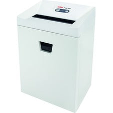 HSM Pure 420 - 3/16" x 1 1/8" Continuous Shredder - Particle Cut - 15 Per Pass - for shredding Staples, Paper, Paper Clip, Credit Card, CD, DVD - 0.188" x 1.125" Shred Size - P-4/O-3/T-4/E-3/F-1 - 9.45" Throat - 9.20 gal Wastebin Capacity - White - TAA Co