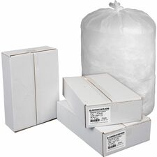 Everyday Genuine Joe High-Density Can Liners 10 gal Capacity - 24" Length x 24" Width x 0.20 mil (5 Micron) Thickness - High Density - Natural - Resin - Office Waste, Receptacle - 1000 / Carton