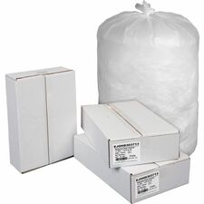 Everyday Genuine Joe High-Density Can Liners 30 gal Capacity - 36" Length x 30" Width x 0.43 mil (11 Micron) Thickness - High Density - Natural - Resin - Office Waste, Receptacle - 500 / Carton