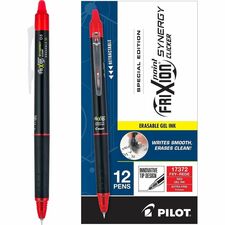 FriXion Synergy Clicker Erasable Gel Pen Extra Fine Pen Point - Retractable - Erasable - Red Ink - Gel-based - 1 Dozen