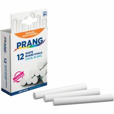 Prang Nontoxic Chalk Sticks 3.3" Length - White - 12/Box - 12 / Bundle