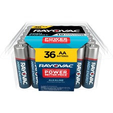 Rayovac High Energy Alkaline AA Batteries For Flashlight, Remote Control, Mouse - AA - 36 / Pack