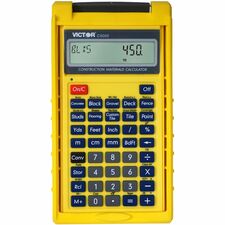 Victor C5000 Construction Materials Calculator LCD - Battery Powered - 2 x LR44 - Yellow - 1 Each