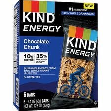 KIND Energy Bars Trans Fat Free, Gluten-free, Individually Wrapped - Chocolate Chunk - 2.10 oz - 6 / Box