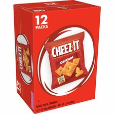 Cheez-It Original Baked Snack Crackers Low Fat, Trans Fat Free - Original - 12 oz - 12 / Box