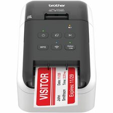 Brother QL-810WC Desktop Direct Thermal Printer - Two-color - Label Print - USB - Wireless LAN 2.30" Print Width - 1.8 lps Mono - 600 dpi - 2.40" Label Width x 36" Label Length - For iOS, PC, Mac, Android