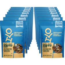 Orchard Valley Harvest Go-Go Keto Mix Grain-free, Gluten-free, No Artificial Color, No Artificial Flavor, Preservative-free, Resealable Bag - Crunch, Walnut, Almond, Peanut, Blueberry - 1 Serving Bag - 1.85 oz - 14 / Carton