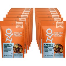 Orchard Valley Harvest OMG Omega-3 Mix Gluten-free, No Artificial Color, No Artificial Flavor, Preservative-free, Resealable Bag - Crunch, Walnut, Dried Cranberries, Pistachio, Almond - 1 Serving Bag - 2 oz - 14 / Carton