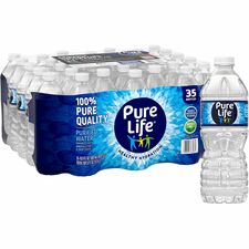 Pure Life Purified Water Ready-to-Drink - 16.90 fl oz (500 mL) - 35/Carton - 54 / Pallet