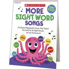 Scholastic K-2 More Sight Words Flip Chart/CD Theme/Subject: Fun - Skill Learning: Songs, Sight Words - 1 Each