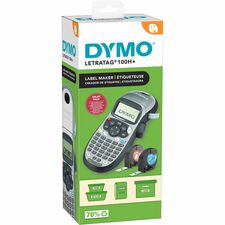 Dymo LetraTag 100H Plus Handheld Label Maker Direct Thermal - 5 Font Size - Label - Silver - Handheld - Underline, Auto Power Off - for Home