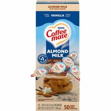 Coffee mate Almond Milk Vanilla Plant-Based Liquid Creamer Singles Natural Vanilla Almond Milk Flavor - 0.38 fl oz (11 mL)Tub - 50 / Box
