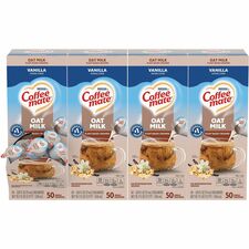 Coffee mate Oat Milk Vanilla Liquid Creamer Singles Vanilla Flavor - 50/Box - 4 / Carton
