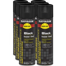 Rust-Oleum High Performance Enamel Spray Paint Liquid - Gloss Black - 15 fl oz - 6 / Carton