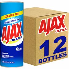 AJAX Powder Cleanser With Bleach 21 oz (1.31 lb) - Non-scratching, Phosphate-free - White - 12 / Carton