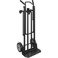Cosco 2-in-1 Hybrid Hand Truck 800 lb Capacity - 4 Casters - Steel - 18" Width x 16" Depth x 46" Height - Steel Frame - Black - 1 Each