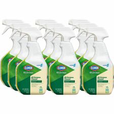 Clorox EcoClean All-Purpose Cleaner Spray 32 fl oz (1 quart) - Dye-free, Phosphate-free, Paraben-free, Petroleum Free, Solvent-free - Green, White - 9 / Carton