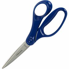 Fiskars Student Scissors 7" Overall Length - Left/Right - Stainless Steel - Turquoise, Red, Lime, Blue, Pink, Purple - 1 Each