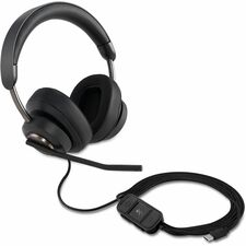 Kensington H2000 USB-C Over-Ear Headset Stereo - USB Type C - Wired - Over-the-ear - Binaural - Circumaural - 6 ft Cable - Noise Cancelling Microphone - Noise Canceling - Black