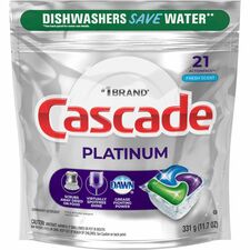 Cascade Platinum ActionPacs For Dish - Liquid - Fresh Scent - Silver - 21 / Pack