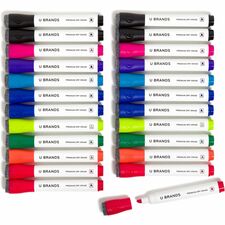 U Brands Chisel Tip Dry-Erase Markers Assorted Ink - 24 / Pack