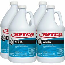 Betco AF315 Disinfectant Cleaner Concentrate - 128 fl oz (4 quart) - 7 to 8 pH - Citrus & Cedar Scent - Deodorant, pH Neutral - Turquoise - 4 / Carton