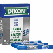 Dixon Industrial Lumber Crayons Blue - 12 / Box