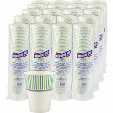 Genuine Joe 12 oz Cold Cups 50 / Pack - 20 / Carton - White - Paper - Cold, Beverage