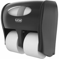 LoCor 4 Bath Tissue Dispenser Roll Dispenser - 6000 x Sheet, 12000 x Sheet - 13.2" Height x 13.6" Width x 7.4" Depth - Plastic - Black - Hygienic - 1 Each
