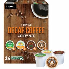 Keurig K-Cup Decaf Coffee Variety Pack Compatible with Keurig Brewer - Light/Medium - K-Cup - Decaf - 24 / Box