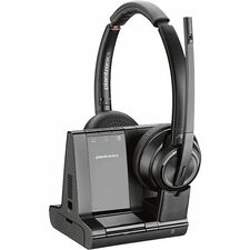 Poly Savi 8220 Office Stereo DECT 1920-1930 MHz Headset Microsoft Teams Certification - Stereo - USB Type A, RJ-11 - Wired/Wireless - Bluetooth/DECT - 590 ft - 32 Ohm - 20 Hz to 20 kHz - On-ear, Over-the-head - Binaural - Supra-aural - Noise Cancelling Mi