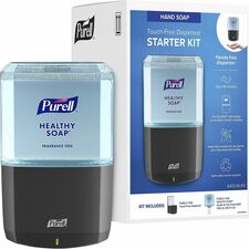 PURELL® ES6 Touch-Free Soap Dispenser Starter Kit 1.27 quart Capacity - Touch-free, Hygienic, Durable, Long Lasting, Wall Mountable - Graphite - 1 / Carton