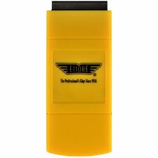 Ettore Pocket Scraper Retractable, Light Weight, Compact - Yellow, Black - 1Each