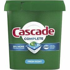 Cascade Complete Fresh ActionPacs 22.50 oz (1.41 lb) to - Fresh Scent - Phosphate-free - Green - 43/Pack - 6 / Carton