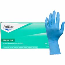 ProWorks Nitrile Powder-Free Exam Gloves 8 mil Thickness x 12" Glove Length - XXL Size - For Right/Left Hand - Nitrile - Blue - Non-sterile, Wear Resistant, Tear Resistant, Durable, Latex-free, Heavyweight - For Automotive, Aerospace, Examination, Healthc