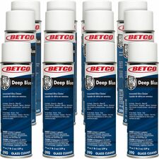 Betco Deep Blue Glass & Surface Cleaner 19 oz (1.19 lb) - Quick Drying, Non-abrasive - White - 12 / Carton
